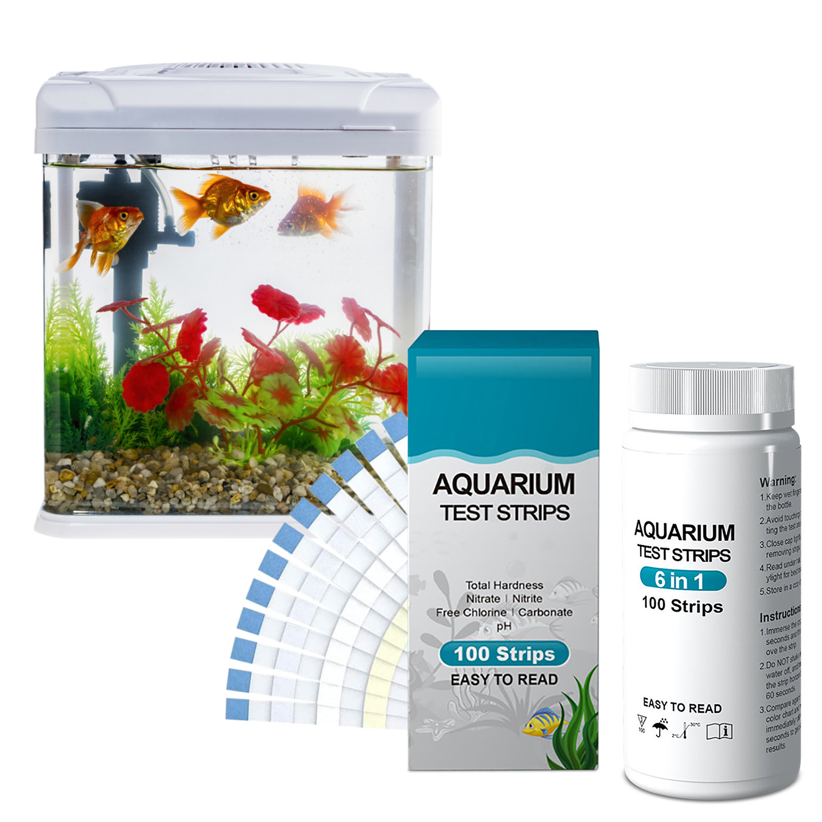 Ph Strip Test - 100 pçs 6-em-1 kit de tiras