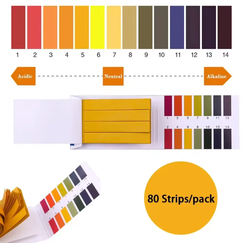 80 Tiras/pacote de Tiras de Te - Ph Strip Test avaliação e preço